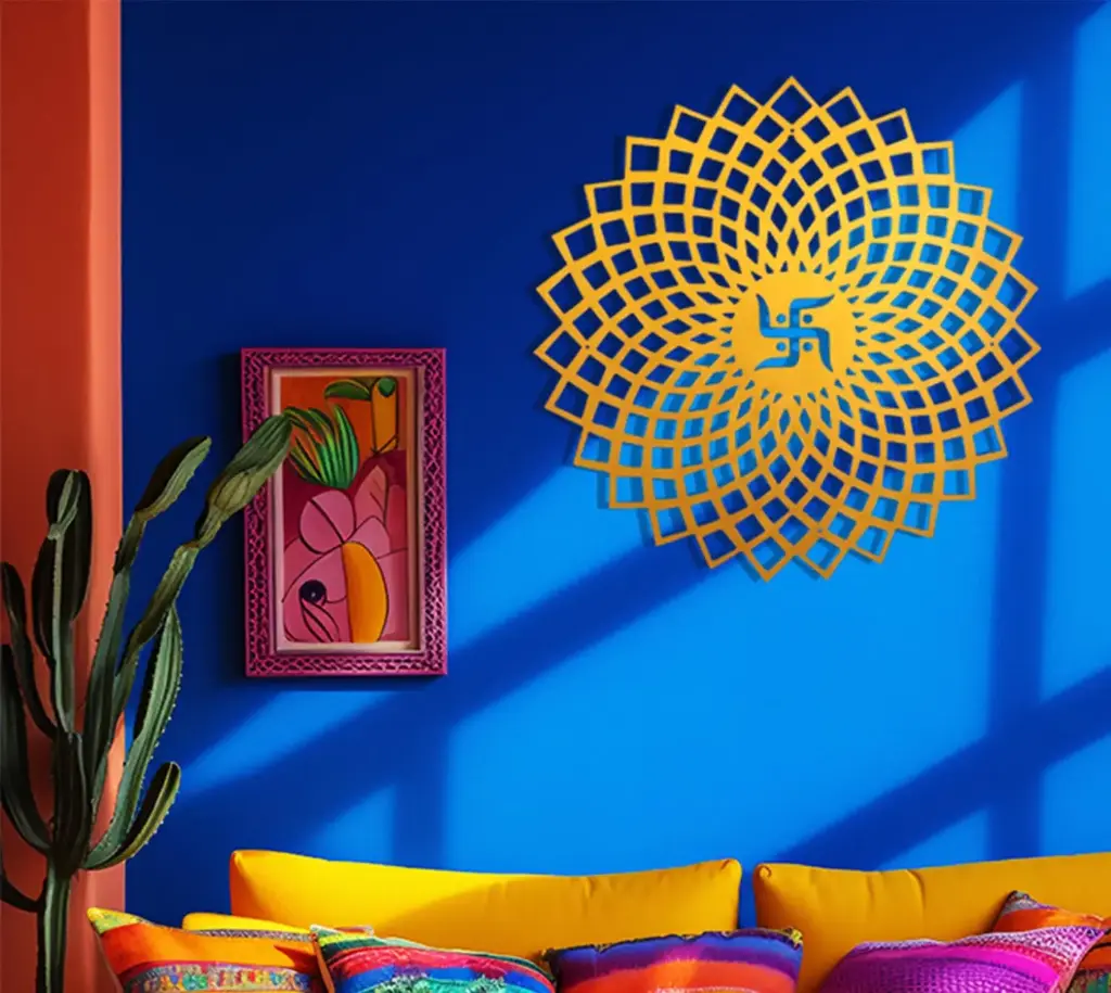 DECOFLY Swastik Metal Wall Art (24 inches)